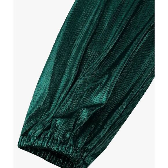YOINS EMERALD METALLIC ROMPER - Picture 5 of 9